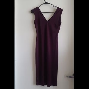 Burgundy midi dress